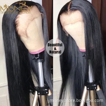 Straight Lace Front Wig 13x4 HD Lace Frontal Wig Transparent Lace Wigs Glueless 4x4 Lace Front Human Hair Wigs For Women Misney